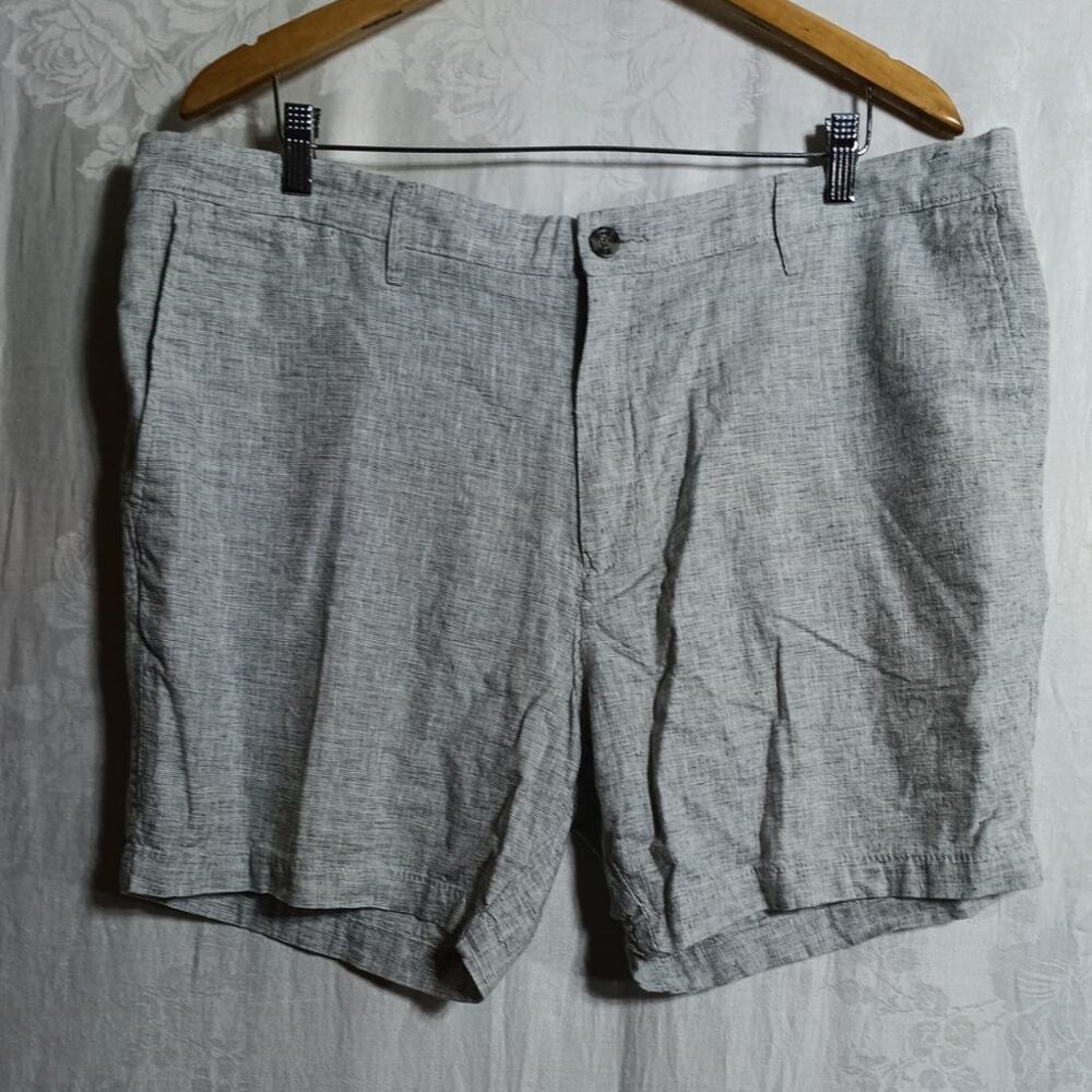 Goodfellow Every Wear Shorts 40 Light Gray NEW 7" Inseam Linen Cotton